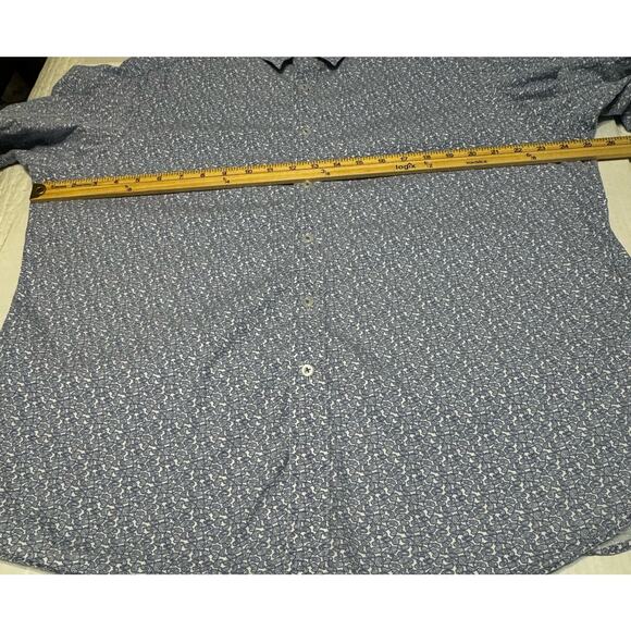 Cremieux‎ Men's Pasley Short Sleeve Button Down Shirt Light Blue Size XL - Picture 4 of 6